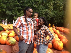 First family pumpkin patch trip