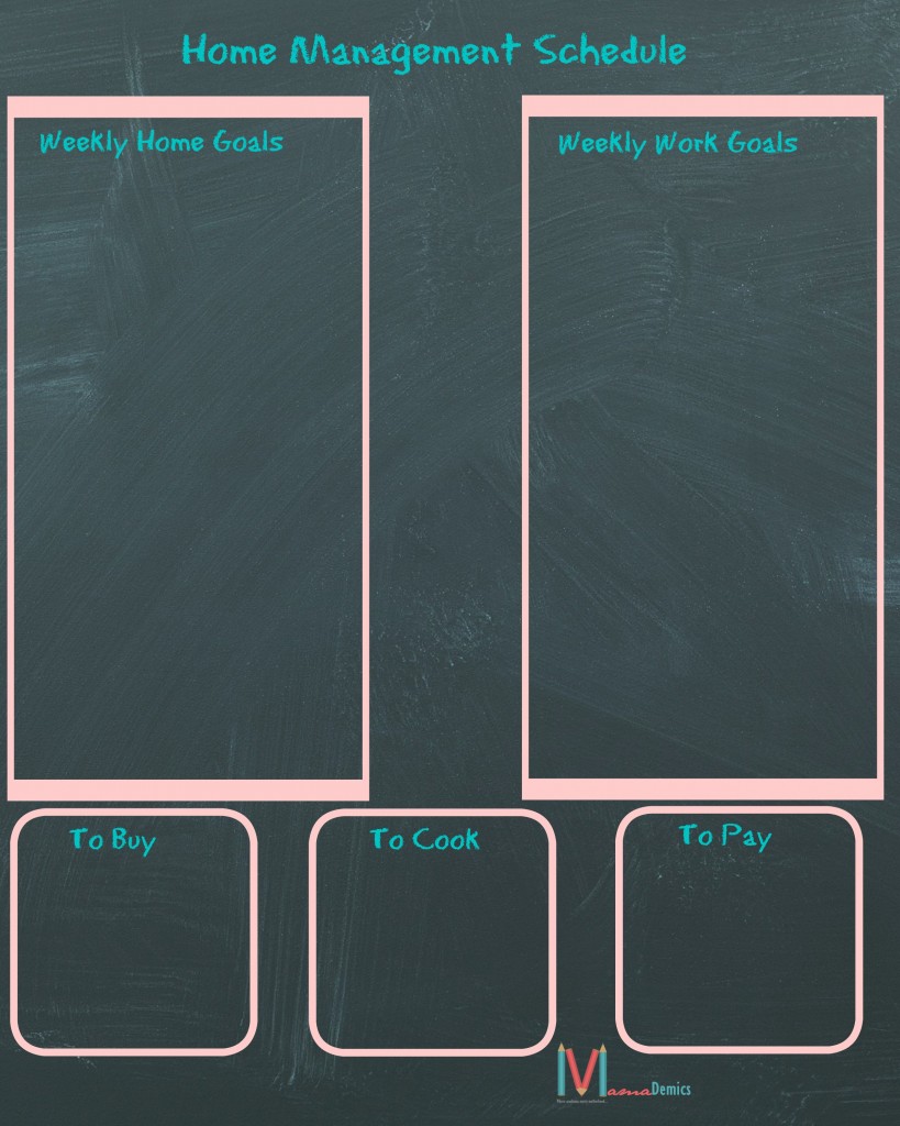 Home Management (chalkboard)